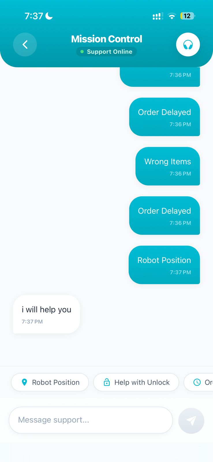 SU Robo Mission Control support chat